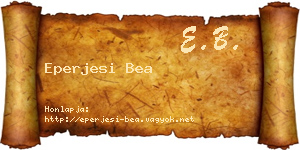 Eperjesi Bea névjegykártya